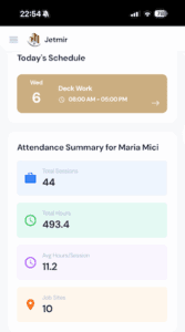 Jetmir Crew Schedule